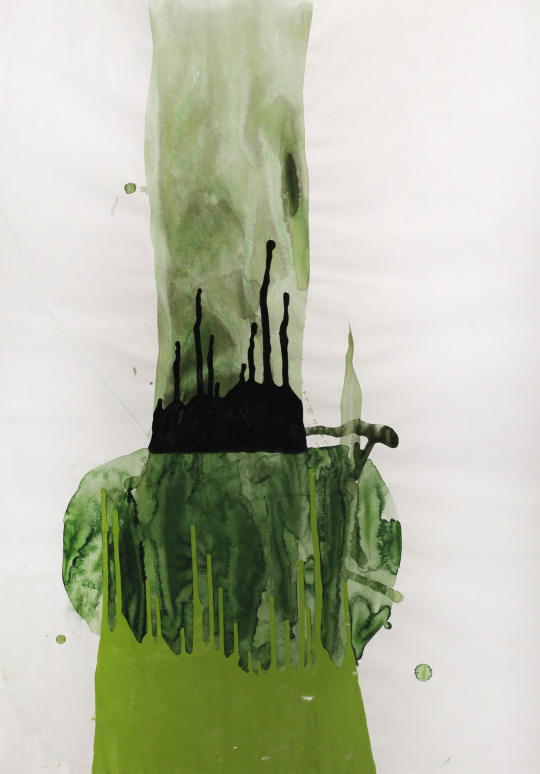 70x100 cm, aquarelle, oil paint on paper